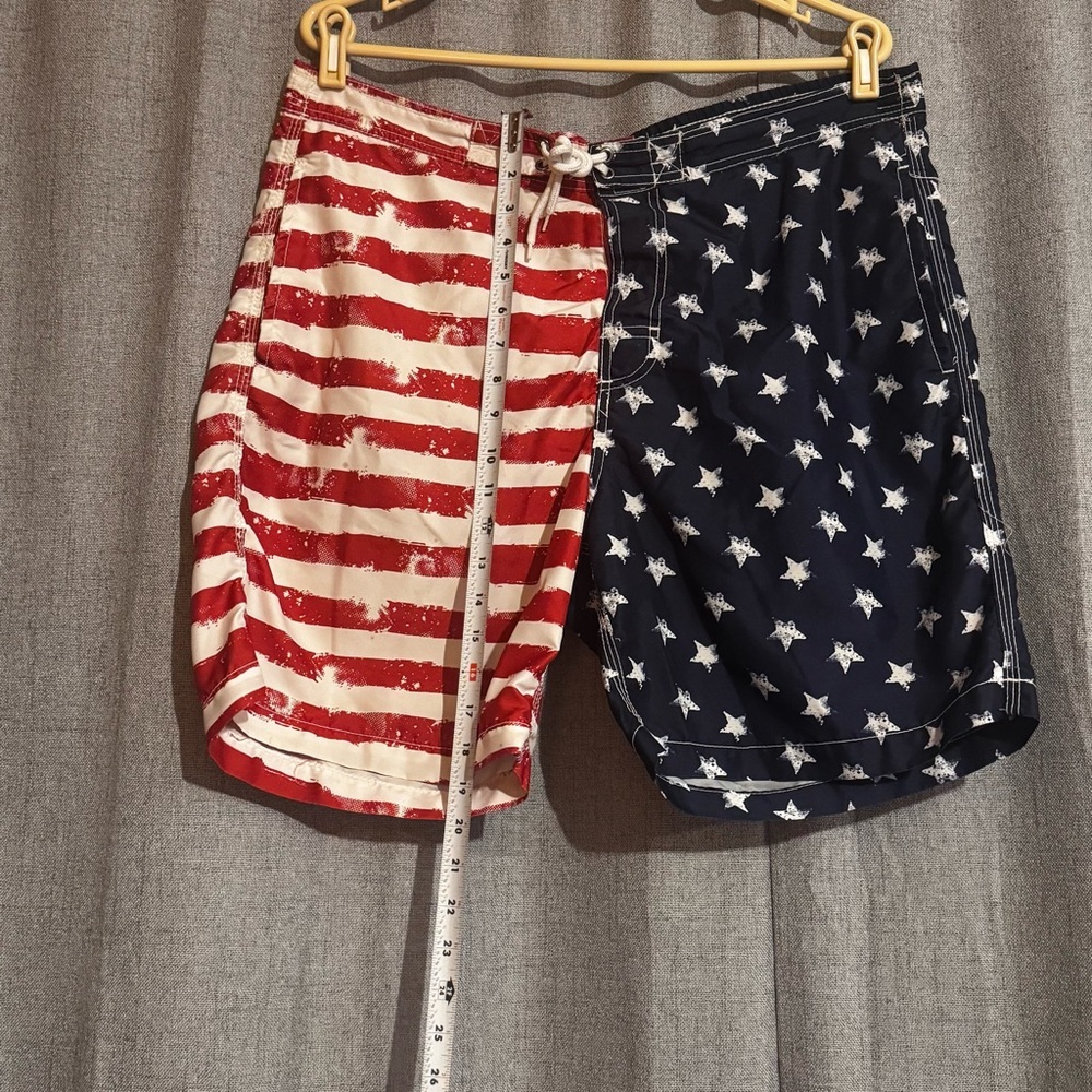 Vintage American Flag Board Shorts USA Swim Trunks L Fits XL - Picture 8 of 8